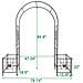 Traliccio Pergolato Ad Arco Da Giardino, Per Piante Rampicanti, Festa Di Cerimonia Nuziale All'aperto, Pianta Rampicante, Patio, Metallo, Nero, 7,15 Piedi - Foto miniatura 2