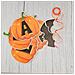 Ghirlanda Banner Con Scritta Happy Halloween Con Zucche E Pipistrelli - Foto miniatura 3