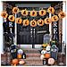 Ghirlanda Banner Con Scritta Happy Halloween Con Zucche E Pipistrelli - Foto miniatura 4