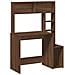 Scrivania Mensole Rovere Marrone 100x45x140cm Legno Multistrato - Foto miniatura 1