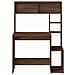 Scrivania Mensole Rovere Marrone 100x45x140cm Legno Multistrato - Foto miniatura 4