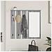 Appendiabiti a muro con specchio Grigio sonoma 84 x 10 x 80 cm - Foto miniatura 4