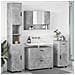 Set di mobili per il bagno con cassetto 4 pcs Grigio cemento - Foto miniatura 2