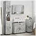 Set di mobili per il bagno con cassetto 4 pcs Grigio cemento - Foto miniatura 4