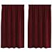 Tende con tende 2 pcs Rosso vino 140 x 140 cm Velluto - Foto miniatura 1