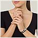Bracciale Con Lucchetto In Pelle Nera Con Chiusura Placcata Argento - Foto miniatura 2
