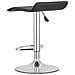 Sgabello girevole FORT - Ecopelle nera / Base cromata x 2 - Foto miniatura 5