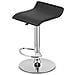 Sgabello girevole FORT - Ecopelle nera / Base cromata x 2 - Foto miniatura 4