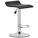 Sgabello girevole FORT - Ecopelle nera / Base cromata x 2 - Foto miniatura 2