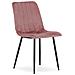 Sedia JEWA - Rivestita in velluto rosa per soggiorno x 3 - Foto miniatura 2