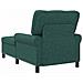 Chaise Lounge con cuscino Verde Scuro 91 x 157 x 91 cm Tessuto - Foto miniatura 6