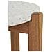 Terracina - Tavolino In Acacia E Terrazzo Bianco /naturale Ø37x48 Cm - Foto miniatura 5