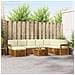 Set divani 9 pcs Naturale e Crema Legno di Acacia Massello - Foto miniatura 2