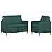 Set di Divani con Storage 2 pcs Verde Scuro Poliestere - Foto miniatura 1