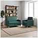 Set di Divani con Storage 2 pcs Verde Scuro Poliestere - Foto miniatura 2
