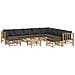Set Salotto da Giardino 11pz con Cuscini Grigio Scuro Bambù - Foto miniatura 3