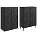Set di armadi 2 pcs Nero Legno ingegnerizzato - Foto miniatura 3