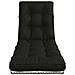 Cuscino per Lettino VIANEN 100% Poliestere Nero 200 x 50 x 8 cm - Foto miniatura 3
