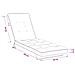 Cuscino per Lettino VIANEN 100% Poliestere Nero 200 x 50 x 8 cm - Foto miniatura 7