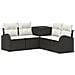Set di divani 5 pz Nero e Bianco Crema - Foto miniatura 1