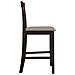 Set 2 Pz Sedia Da Bar In Legno Marrone E Beige - Foto miniatura 6
