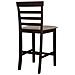 Set 2 Pz Sedia Da Bar In Legno Marrone E Beige - Foto miniatura 7