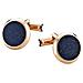 Gemelli Iconic Collection Acciaio Placcato Oro Rosso Iolite Blu 112908 - Foto miniatura 4