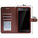 Custodia Smartphone Universale Portafoglio Marrone Xxl Supporto + Specchio - Foto miniatura 7