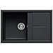 Lavello Unico 300 Granitek 79x50 cm 1 vasca con gocciolatoio Colore Antracite 59 - Foto miniatura 1