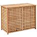 Cesto Della Biancheria 87,5x46x67cm In Legno Massello Di Noce - Foto miniatura 1