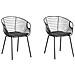 Set Di 2 Sedie In Metallo Nero Hoback - Foto miniatura 15