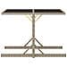 Tavolo Da Giardino Beige 110x53x72 Cm In Vetro E Polyrattan - Foto miniatura 4