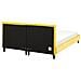 Letto Imbottito In Velluto Giallo 160 X 200 Cm Fitou - Foto miniatura 8