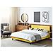 Letto Imbottito In Velluto Giallo 160 X 200 Cm Fitou - Foto miniatura 13