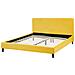 Letto Imbottito In Velluto Giallo 160 X 200 Cm Fitou - Foto miniatura 16