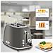 Ta 1193 Tostapane A Fessura Larga 2 Fette Design Vintage 3 Funzioni 6 Livelli Tostatura 800w - Foto miniatura 6