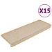 Tappeti Autoadesivi Scale Aspetto Sisal 15 pz 65x21x4 cm Crema - Foto miniatura 1