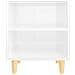 Comodini Gambe in Legno Massello 2pz Bianco Lucido 40x30x50 cm - Foto miniatura 5