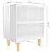 Comodini Gambe in Legno Massello 2pz Bianco Lucido 40x30x50 cm - Foto miniatura 7