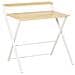 Scrivania Pieghevole Salvaspazio Con Mensola Superiore Per Camera E Ufficio, 81.5x70x84cm, Color Legno E Bianco - Foto miniatura 1