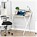 Scrivania Pieghevole Salvaspazio Con Mensola Superiore Per Camera E Ufficio, 81.5x70x84cm, Color Legno E Bianco - Foto miniatura 7