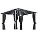 Gazebo con Tende e Luci LED 300x300 cm Antracite in Alluminio - Foto miniatura 1
