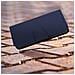 Custodia Vera Pelle Per Iphone 13 Pro Max Portacarte E Supporto Video Blu Scuro - Foto miniatura 5