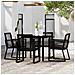 Set Mobili da Pranzo per Giardino 5 pz Nero - Foto miniatura 6