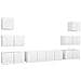 Set Mobili Porta TV 8 pz Bianco in Legno Multistrato - Foto miniatura 1