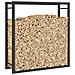 Portalegna Nero Opaco 80x28x86 cm in Acciaio - Foto miniatura 2