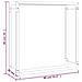 Portalegna Nero Opaco 80x28x86 cm in Acciaio - Foto miniatura 3