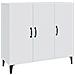 Credenza Bianca 90x34x80 Cm In Legno Multistrato - Foto miniatura 2