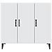 Credenza Bianca 90x34x80 Cm In Legno Multistrato - Foto miniatura 7