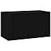 Scarpiera A Parete Nero 70x35x38 Cm Legno Multistrato - Foto miniatura 2